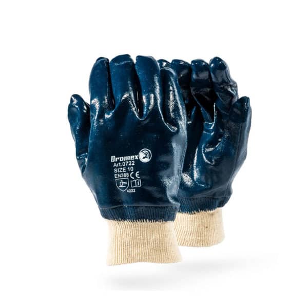 Dromex Nitrile Coated Knitted Wrist Gloves