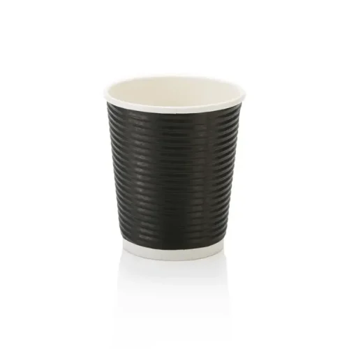 250ml Black Ripple Cup LDPE - 500 per Box