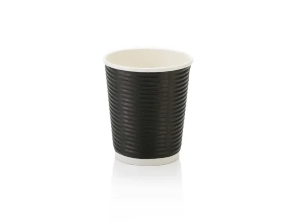 250ml Black Ripple Cup LDPE - 500 per Box