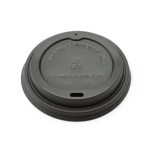 350ml Sip Lid Black / White - 500 Units
