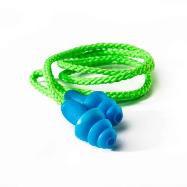 Blue Corded Re-usable Earplugs Box/200