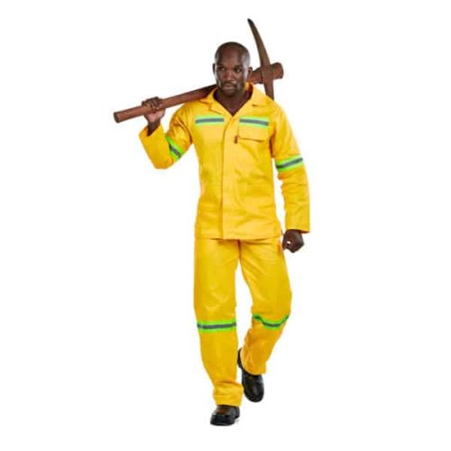 Yellow J54 Reflective Mining Spec Pants